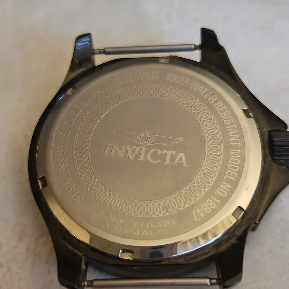 Vintage INVICTA Pink Dial Flame Fusion Crystal 100 M Water Resistant Watch